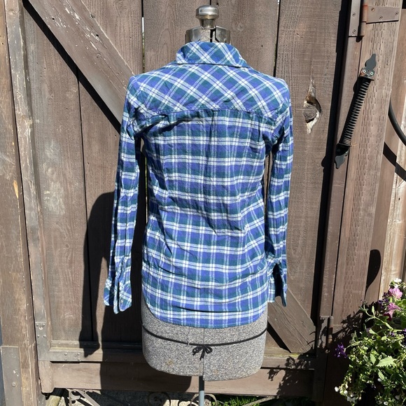 RVCA blue and green plaid shirt - Picture 2 of 2